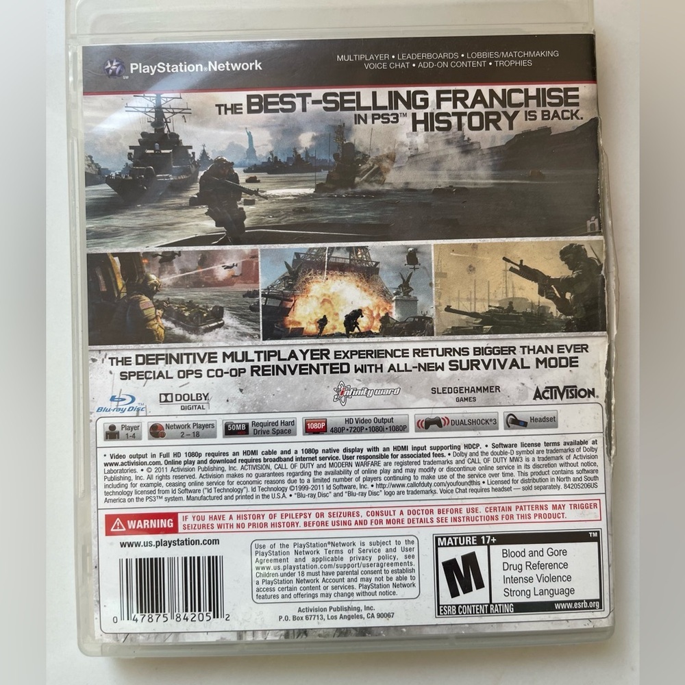 Call of Duty MW3 Sony PlayStation PS3 Video Game with manual - Picture 2 of 2